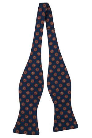 FRANCOBOLLO Navy blue oknuten fluga