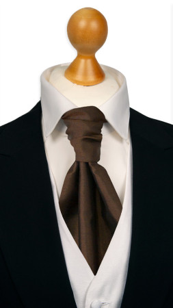SOLID Dark brown förknuten kravatt