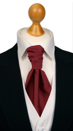 SOLID Dark red förknuten kravatt
