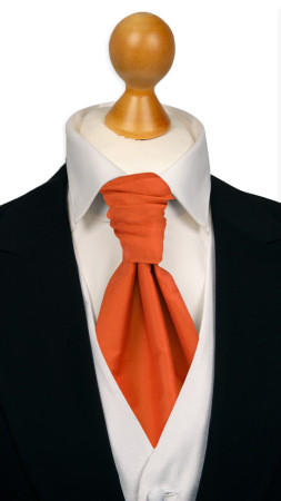 SOLID Orange förknuten kravatt