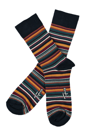 MULTISTRIPE NAVY BLUE strumpor