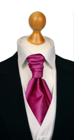 SATIN HOT PINK förknuten kravatt