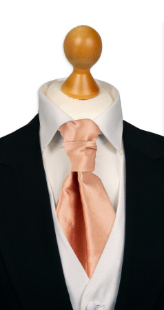 Satin Peach Pink förknuten kravatt