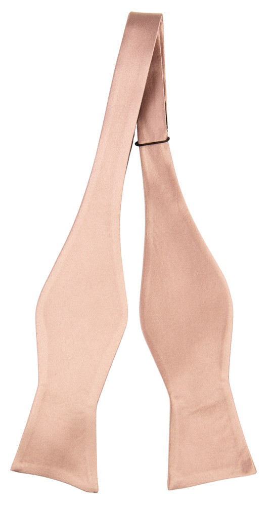 Satin Pearl Pink oknuten fluga
