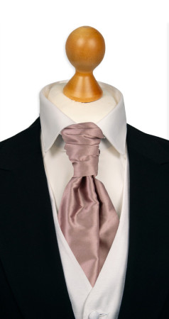 Satin Rose Taupe förknuten kravatt