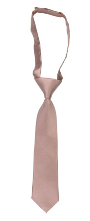 Satin Rose Taupe barnslips liten förknuten