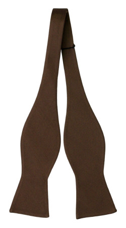 SOLID Dark brown oknuten fluga