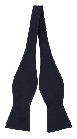 SOLID Navy blue oknuten fluga