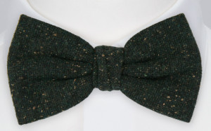SPRACKLIG DARK GREEN knuten fluga